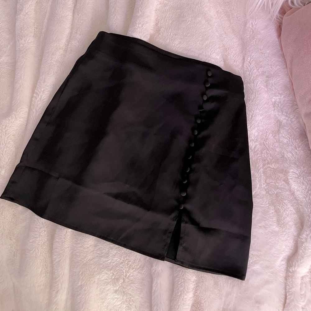 FOREVER 21 SILK SLIT SKIRT